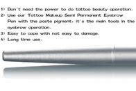 17.3cm Long Silver Microblading Needle Eyebrow Tattoo Pen