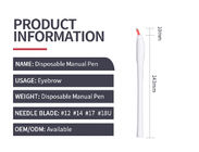 White Slant Disposable Microblading Pen Logo Customized