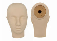 Natural Rubber 3D Makeup Practice Head Model With Closed Eyes / Mouth