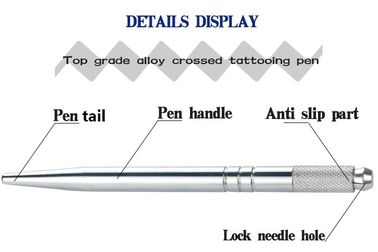 Long Lasting Manual Tattoo Pen Professional Silver Eyebrow Hand Embroidery Tool