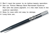 Metal Black Manual Eyebrow Tattoo Pen 18U Needle