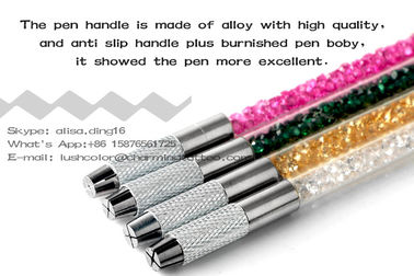 Professional Crystal Makeup Manual Eyebrow Tattoo Pen For Eyebrows / Lips