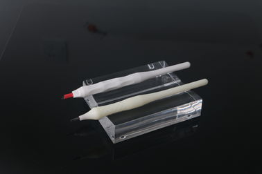 White Disposable Tattoo Eyebrow Pen / Eyebrow Shading Pen With #21 Blade