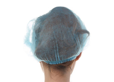 Disposable Hair Bonnets Non - woven Sterile Caps Blue Protective Medical Hat