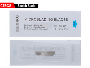 Disposable Microblading Needles 2 in 1 Double Rows Sketch Blade for Hairstroking and Shading