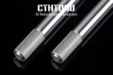 OEM Heavy Silver Eyebrow Tattoo Pen SS Autoclavable Permanent Makeup Tools