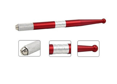 Red Manual Tattoo Pen Micropigment / Micro Blades For 3D Eyebrow Embroidery