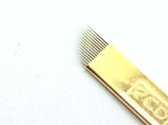 PCD Golden Blonde Semi Permanent Makeup / Microblading Needle 12 Pins Curve