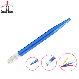 Unique Shape Permanent Makeup Light Blue Manual Tattoo Pen For Eyebrows