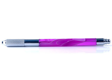 Purple Microblading Needle Crystal Manual Pen With Handpiece Lock - Pin Device