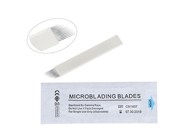 Eyebrow Microblading Neelde 0.18mm 18U White Flex Blade Individual Sterile Packed