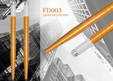 Yellow Microbalding Pen Permanet Makeup Tools , Eyebrows Tattoo Device