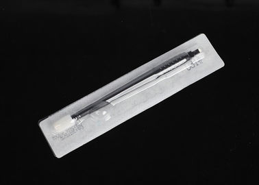 Black Microblading Eyebrow Tool / Disposable Manual Pen With Brush