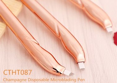 Champagne Fox Eyebrow Microblading Tattoo Gun Pen 9 , 12 , 14 , 18U Blade