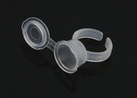 Transparent Tattoo Accessories / Eco Ring Cup With Cap For Semi Permanent Makeup