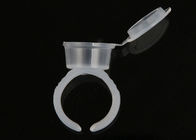Transparent Tattoo Accessories / Eco Ring Cup With Cap For Semi Permanent Makeup