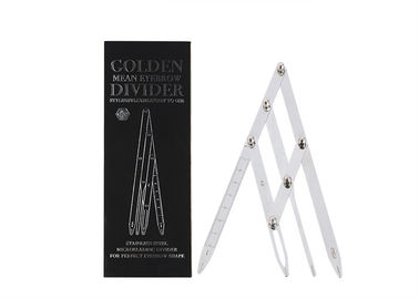 Lush Color Silver Stainless Steel Eyebrow Microblading Tattoo Tool 4 Prong Golden Ratio Caliper