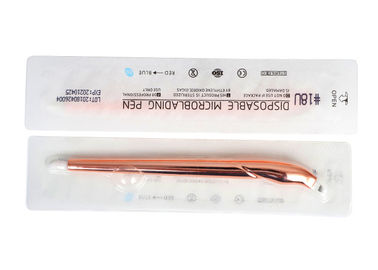 Rose Gold Microblading Eyebrow Tattoo Pen With Blades 11.5cm Length