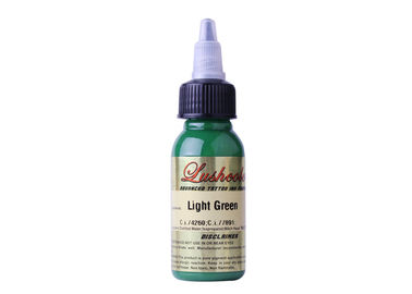 Light Green Permanent Tattoo Ink , Durable 54 Color Nano Micro Pigment Ink