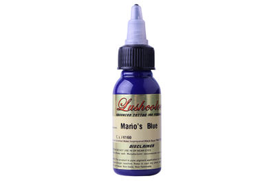 Natural Mario ' s Blue Skin Pigment Permanent Tattoo Ink With 1 oz / 2 oz / 4 oz