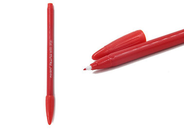 Safety Skin Tattoo Accessories , 16.5 CM Red Eyebrow Skin Marker Pen With FC