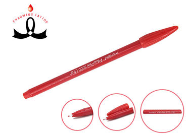 Safety Skin Tattoo Accessories , 16.5 CM Red Eyebrow Skin Marker Pen With FC