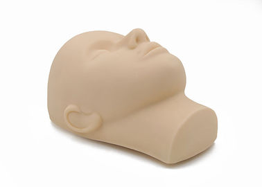 Natural Rubber 3D Makeup Practice Head Model With Closed Eyes / Mouth