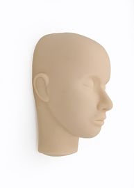 Natural Rubber 3D Makeup Practice Head Model With Closed Eyes / Mouth