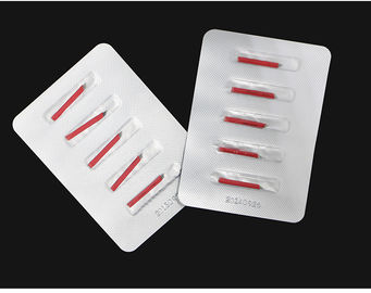 Red Tattoo Microblading Needles Gamma Ray Sterilization 3D Embroidery