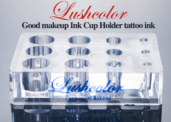 Clear Tattoo Accessories , Acrylic Ink Cup Holder Rectangle