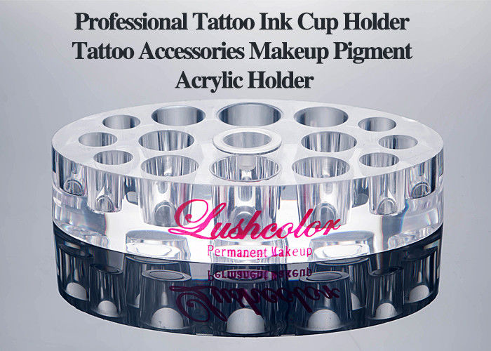 Permanent Makeup Tattoo Accessories / 12 Holes Tattoo Ink Cup Holder