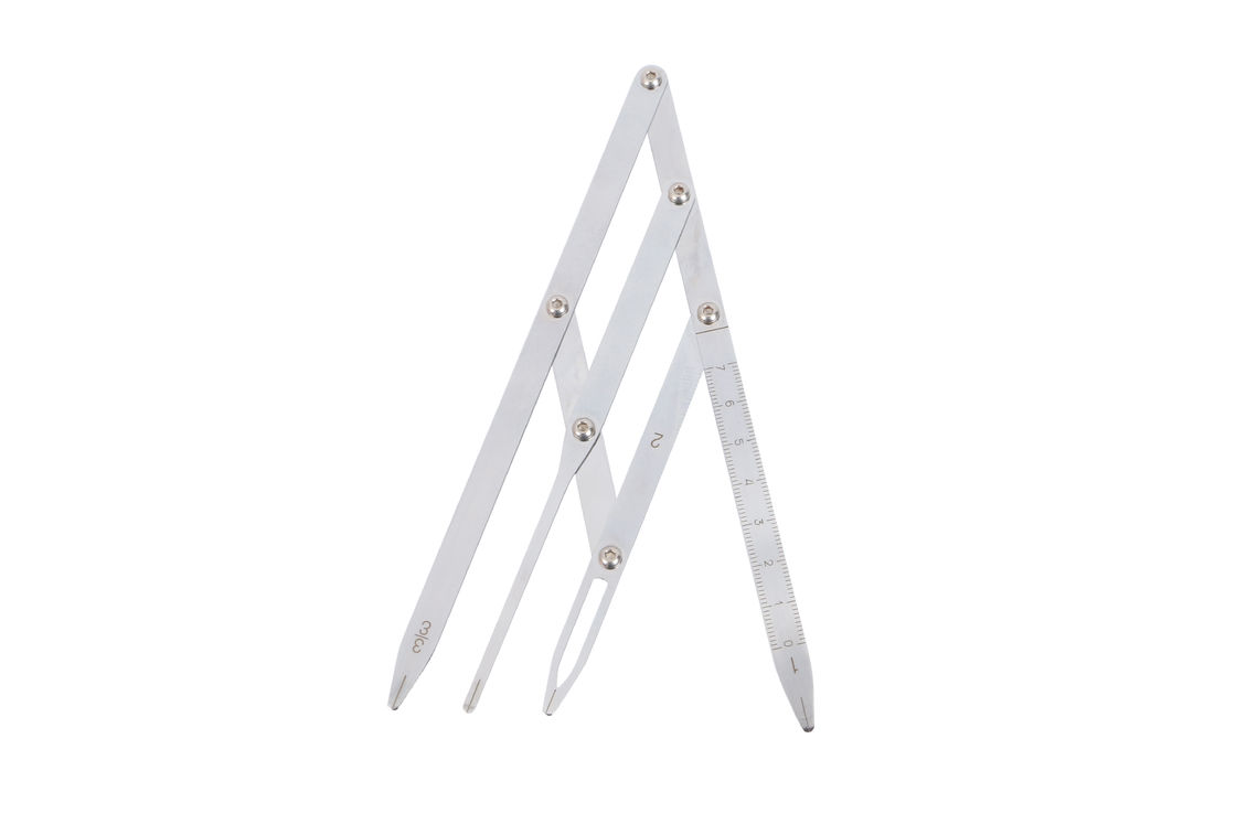 Semi Permanent  Makeup Artist Helper 4 Prong Stainless Steel Golden Mean Calipers With Precise Calibration