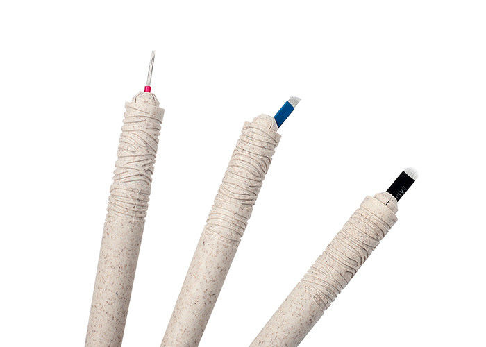 Durable Manual Microblading Pen With Rubber Brush Hand Tool For Academy Trainers Multiple Blade Types