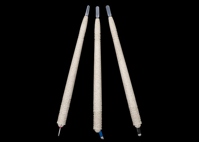 White Color Permanent Makeup Tools Curve / Slop / Slant Blades